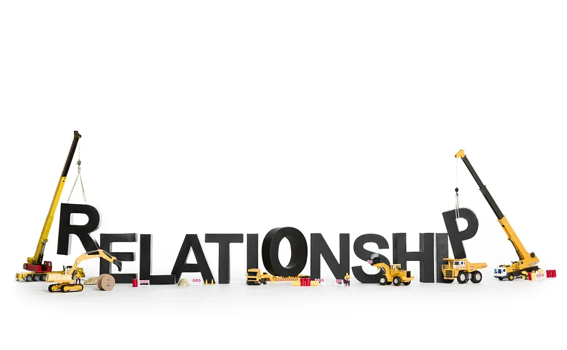 an image of the word relationship built with big letters